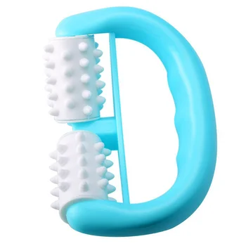 

Type D Cellulite Massager Body Roller Brush Wet or Dry Use with Firming Cream or Oil (Blue)