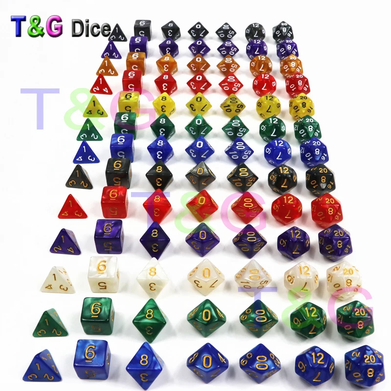 7Pcs/Set Resin Polyhedral TRPG Games For DND Game Opaque D4 D20 Multi Sides Dice Pop for board Gaming dice toy|board game|games gamesboard games toys