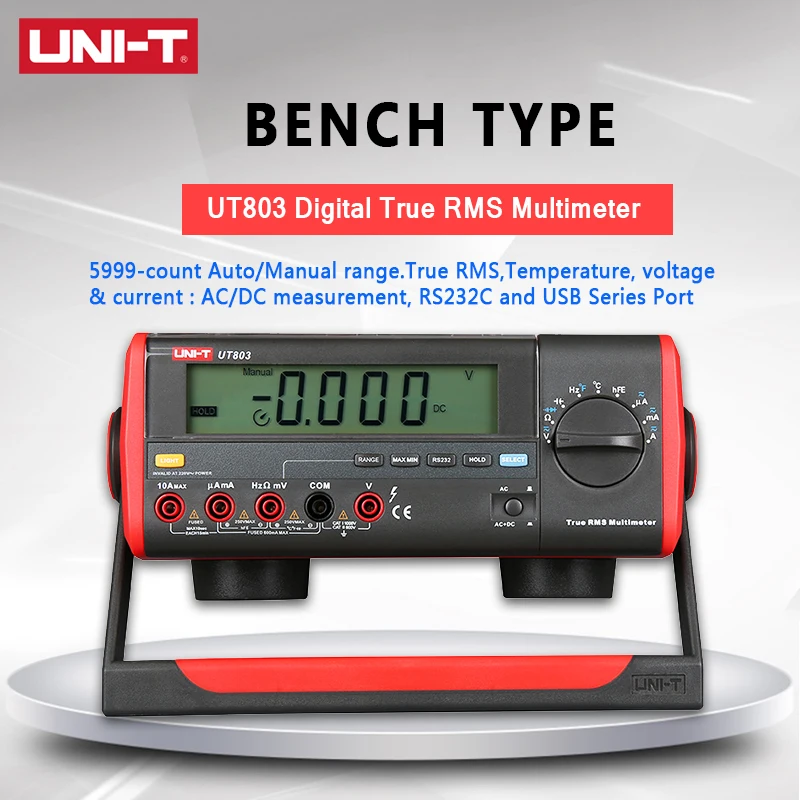 UNI-T UT803 True RMS Авто Диапазон настольный цифровой мультиметр