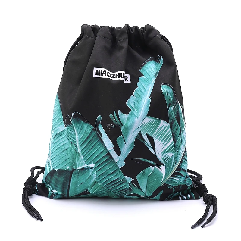 

Drawstring Backpack Waterproof Gym Bag Floral Bag String Bag Storage Bag M5TE