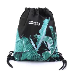 Drawstring рюкзак водонепроницаемая Спортивная сумка с цветочным узором строка мешок, мешок для вещей M5TE