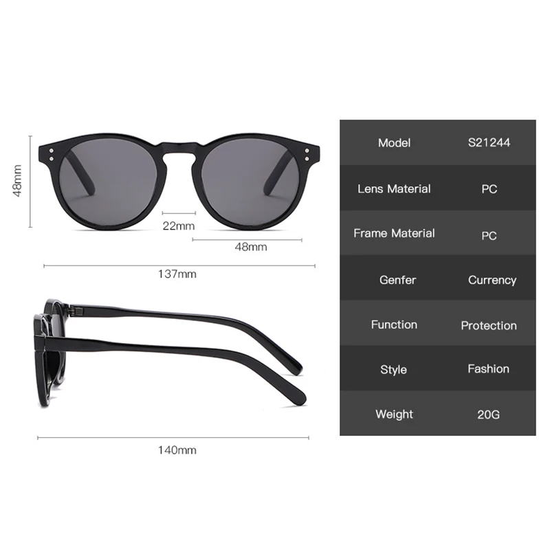 Leonlion Runde Sonnenbrille Frauen Hohe Qualität Kleine Gläser Marke Design Sonnenbrille Großhandel Vintage Gafas De Sol_voghion.com