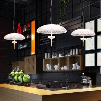 

Modern restaurant personality creative single head LED chandelier Nordic designer art bar bedroom bedside chandelier