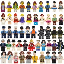 Best Price Military City Marvel Mini Action Figures Set Model Building Blocks Compatible legoing Occupations Learning Police Kid Brick Toys