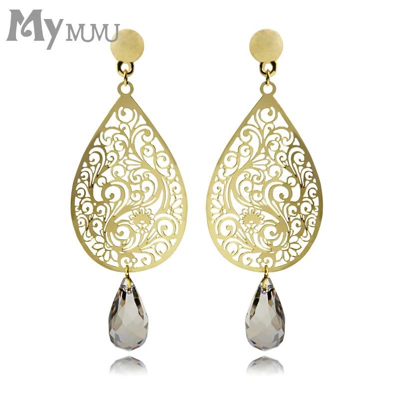 

Earrings temperament long drop pendant hollow earrings cold wind personality hipsters retro jewelry z438