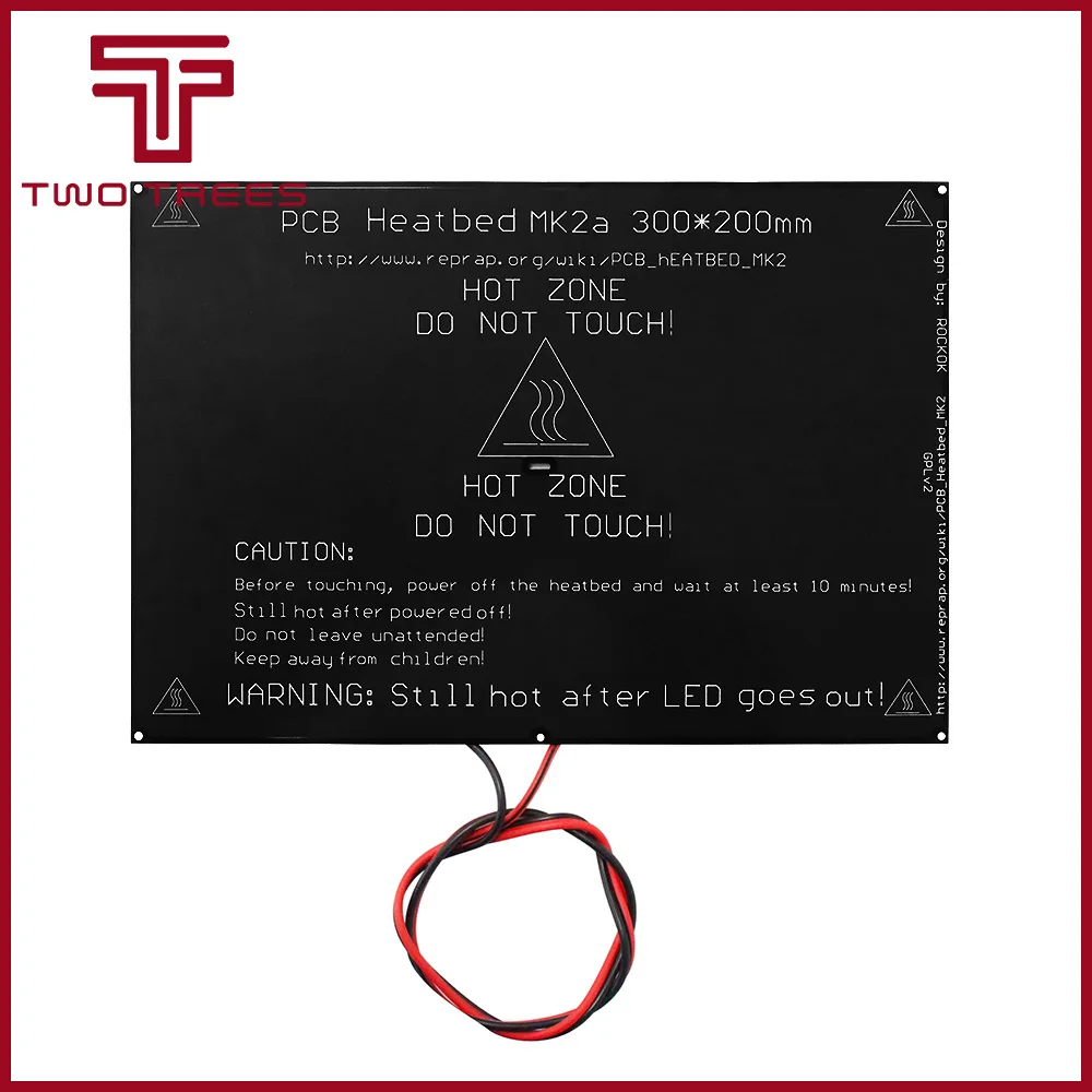 Новый RepRap 3D принтер PCB Heatbed MK2A Подогреваемая кровать со светодиодом и резистором