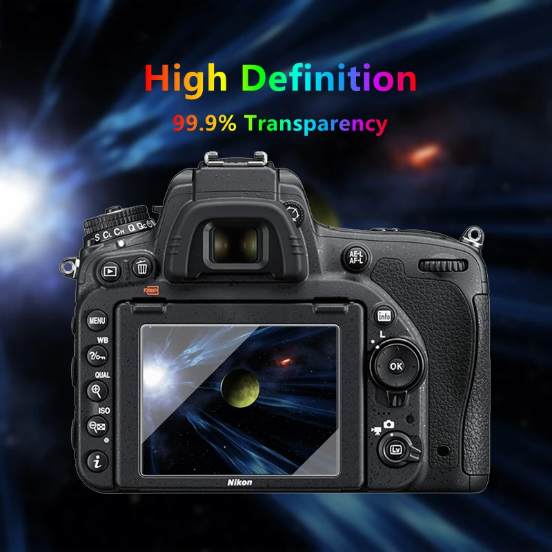 Komet D7500 - Pellicola proteggi schermo in vetro temperato compatibile con Nikon D7500 d7500, confezione da 2