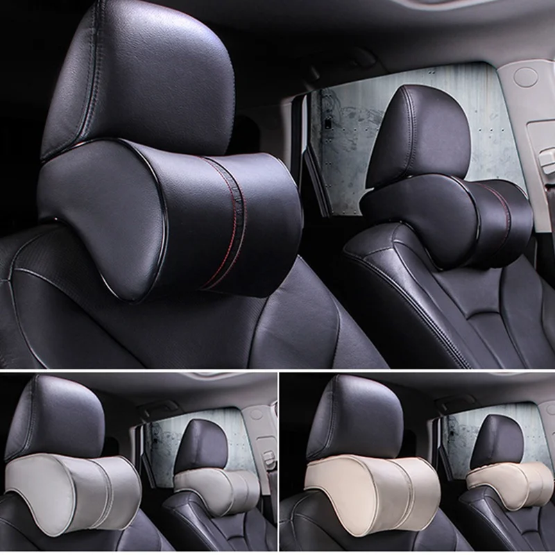 Автомобильное сиденье, Массажная подушка для головы и шеи, Автомобильная подушка с эффектом памяти, подголовник для шеи, чехол для автомобиля, подушка для сиденья, аксессуары для подголовника