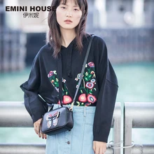 EMINI HOUSE, женские сумки через плечо из спилка,, женская сумка через плечо с аппликацией бабочки, женские сумки-мессенджеры с клапаном на молнии