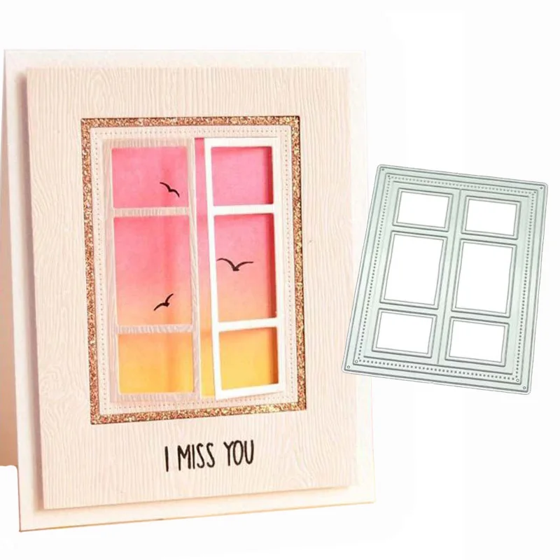 Windows Metal Cutting Dies Stencil DIY Scrapbooking Album Embossing Cards Craft Windows Metal Cutting Dies Stencil DIY Scrapbooking Album Embossing Cards Craft
