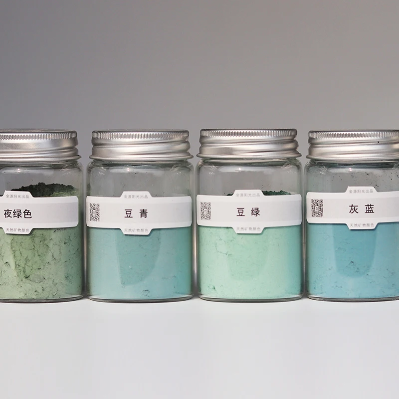 

Natural Mineral Pigment Green Beans 50g lapis lazuli Bottled Thangka Water soluble