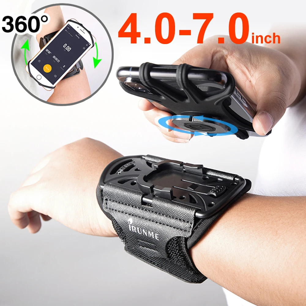 

4-7 дюймовый Съемный вращающийся спортивный браслет для телефона сумка для бега на запястье для вождения на вынос навигация сумка на руку для тренажерного зала велоспорта путешествий