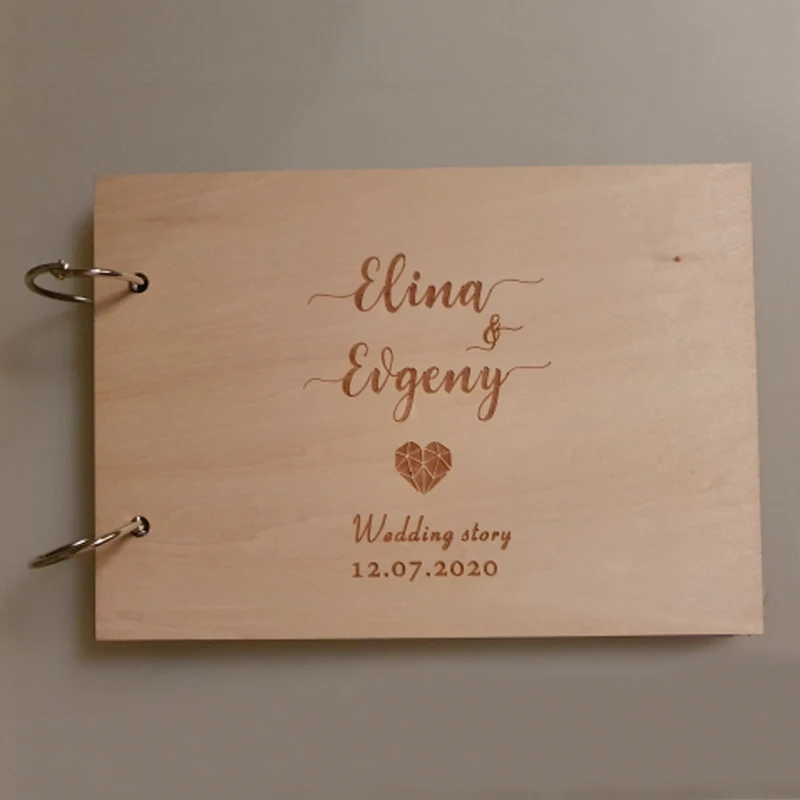 Modern Wedding Guest Book, Personalized Calligraphy Alternative Modern Guest Book, Names and Date Wedding Journal A5/A4