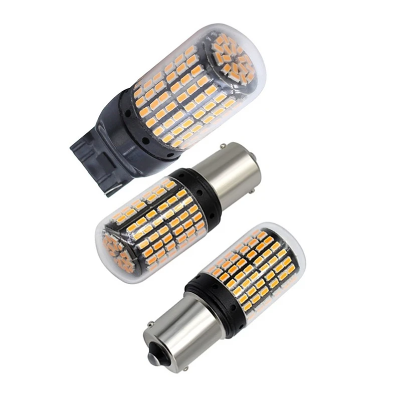 4 шт. светодиодный светильник: 2 T20 7440 W21W Wy21W 144 Smd обратный светильник Светодиодные