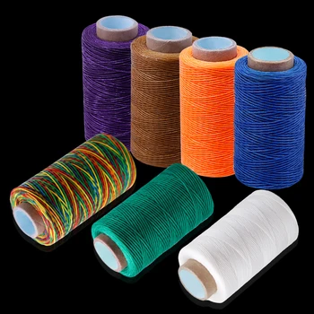 

Nonvor 260 Meters Flat Leather Sewing Waxed Thread Cord Handicraft Craft 1mm 150D String Dacron Line Thread Stitching Tool