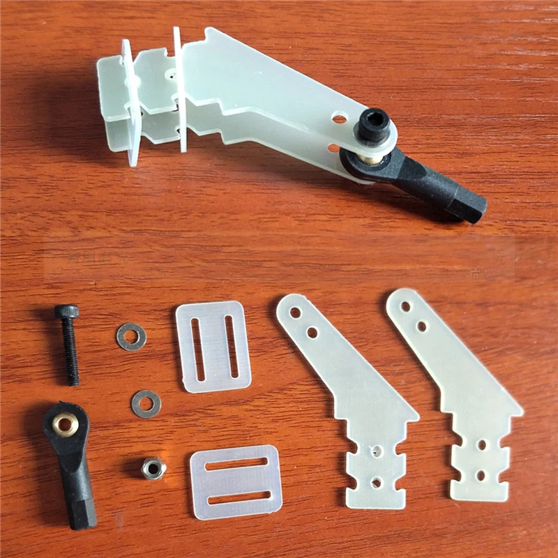 4PCs Glass Fiber Vertical Servo Rudder Rocker Arm Horn + Ball End Head Connecting Rod Set For 26-50CC Gasoline RC Airplane | Игрушки и