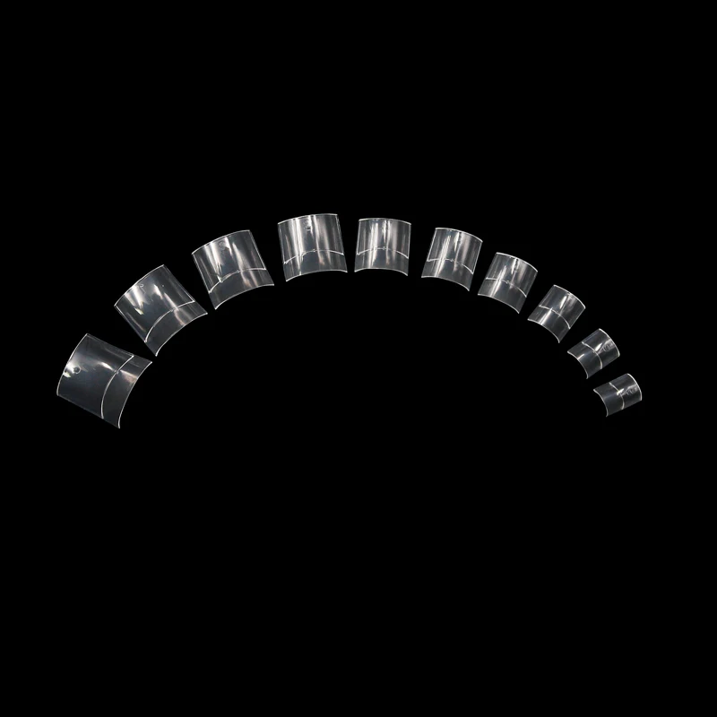 100 шт с коробкой, акриловые накладные ногти, квадратные короткие половинчатые накладные ногти на шпильках, УФ-гель для маникюра, украшения для салона, N008