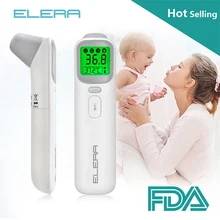 ELERA תינוק מדחום אינפרא אדום הדיגיטלי LCD גוף מדידה אוזן מצח ללא מגע למבוגרים גוף חום IR ילדי Termometro(China)