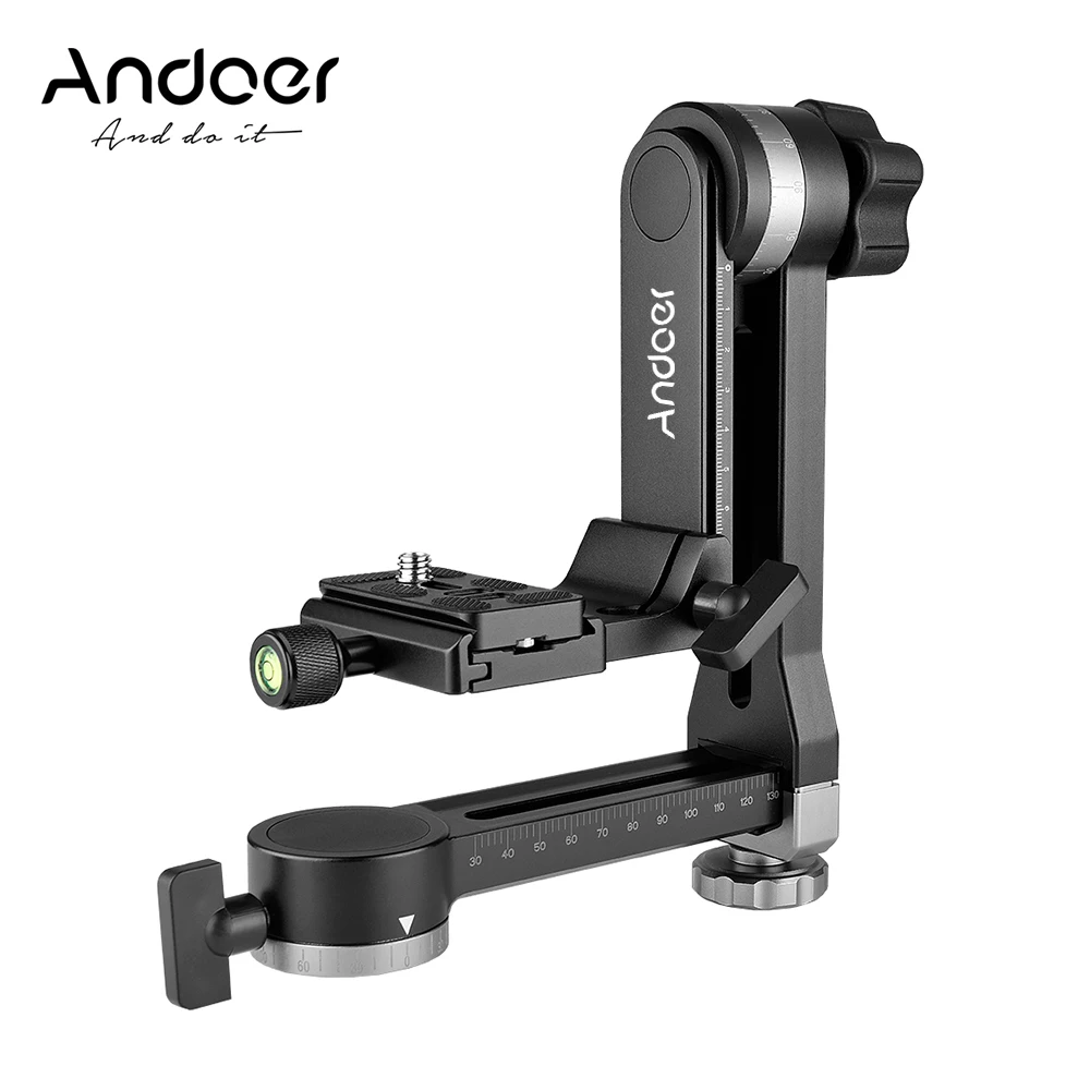 Andoer Heavy Duty 360° Panoramic Gimbal Tripod Head Aluminum Alloy 15kg