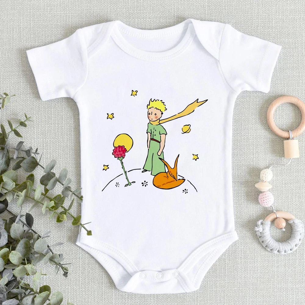 Bodysuit For Newborns Le Petit Prince Print Aesthetic Baby Girl Clothes France Fashion Casaul Baby Body Dropshipping Ropa Bebe