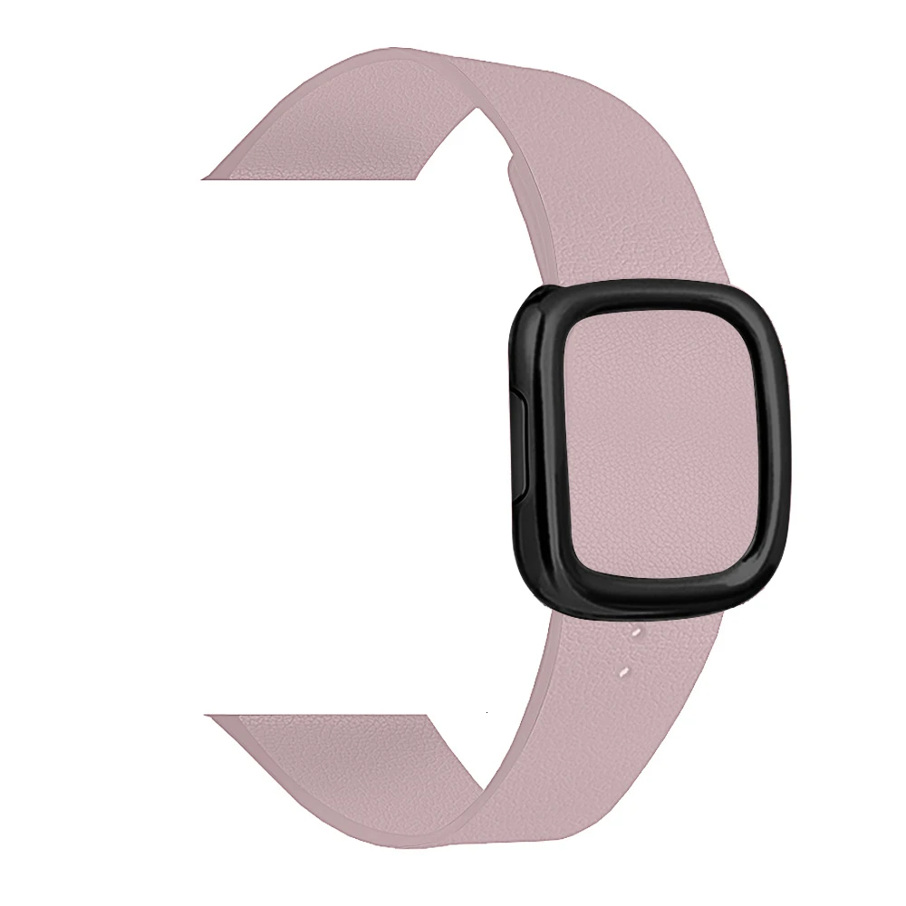 Кожаная Петля ремешок для apple watch группа 4 44/40 мм современный стиль браслет на запястье, аксессуары для наручных часов iWatch серии 3/2/1 42/38 мм - Цвет ремешка: Pink Black