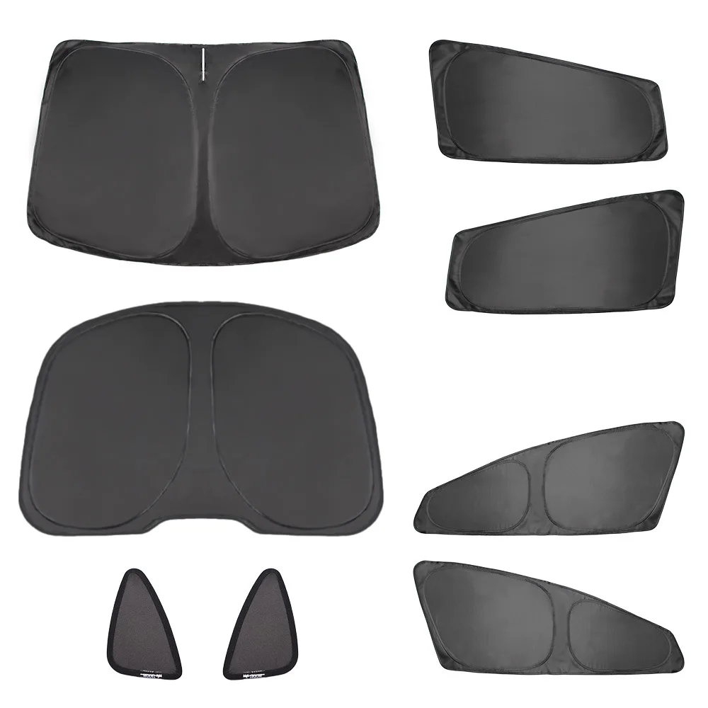 For Tesla Model 3 Y X S Privacy Sun Shade Car Side Window Sunshade Roof Skylight Blind Shading Net Front Windshield car sunshade windshield sunshade windshield sun shade