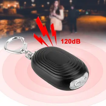 

Personal Alarm Portable 2In1 Mini LED Flashlight Safety Personal Alarm for Women Portable Key Chain Black