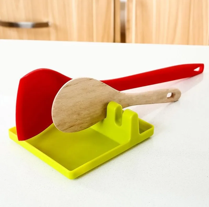 

Kitchen Cooking Tools Kitchen Silicone/PP Spoon Rest Utensil Spatula Holder Heat Resistant