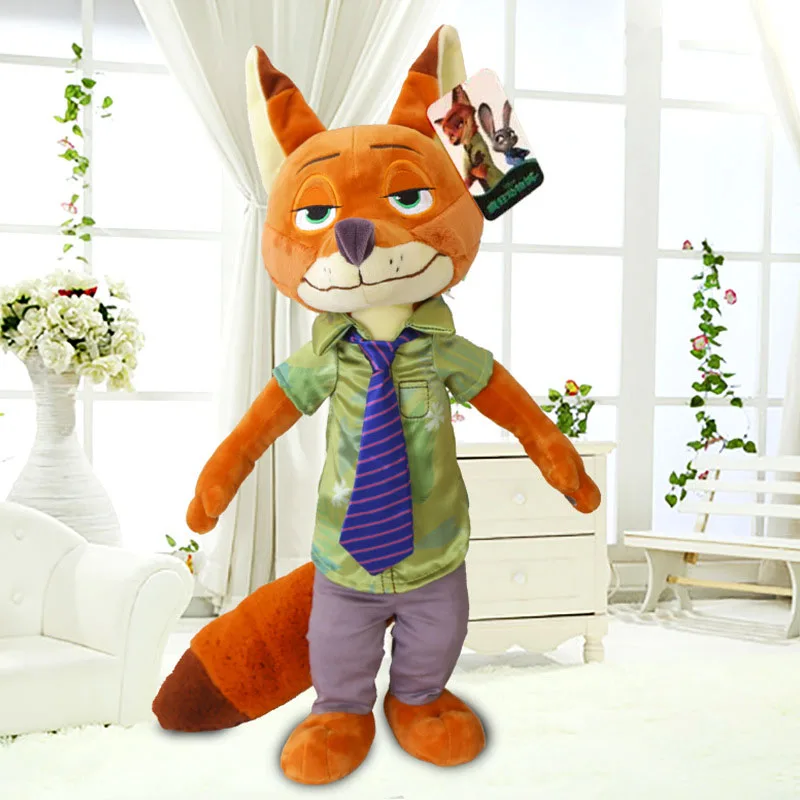 40CM Hand Puppet Doll Cute Cartoon Rabbit Judy Fox Nick Plush Stuffed Toys For Children The 5