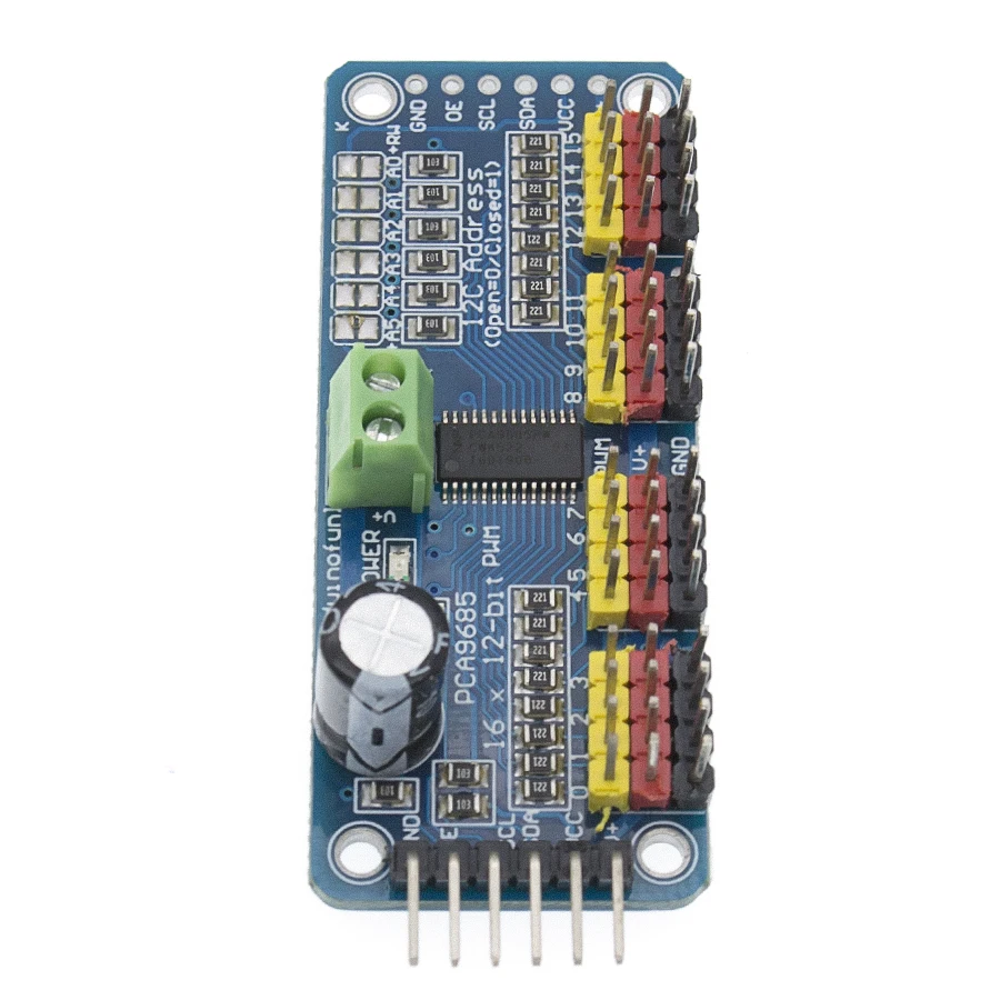 WSCHENG® 16 Kanal 12 Bit PWM-Servotreiber-I2C-Schnittstelle PCA9685-Modul for Arduino for Raspberry Pi-Schild-Modul Servo-Schild