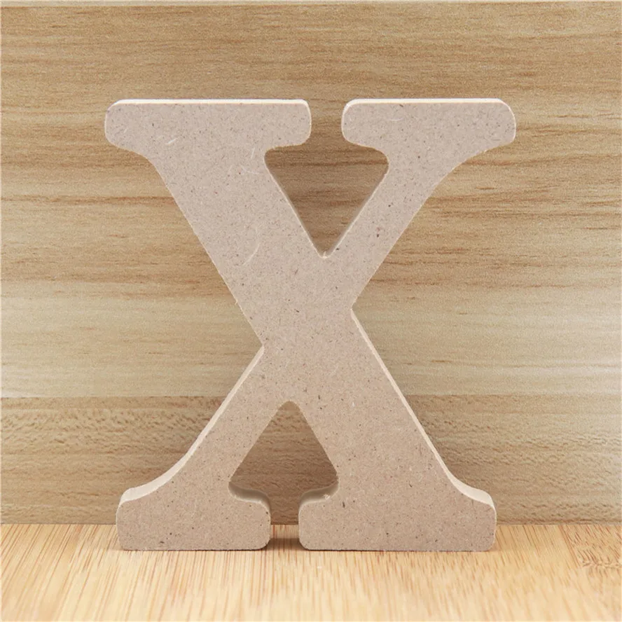 X 1 шт. 10 см деревянные буквы Алфавит имя буквы стоячие DIY Слова Дизайн художественные поделки дерево Вечеринка день рождения Домашний декор 3,94 дюймов - Цвет: X