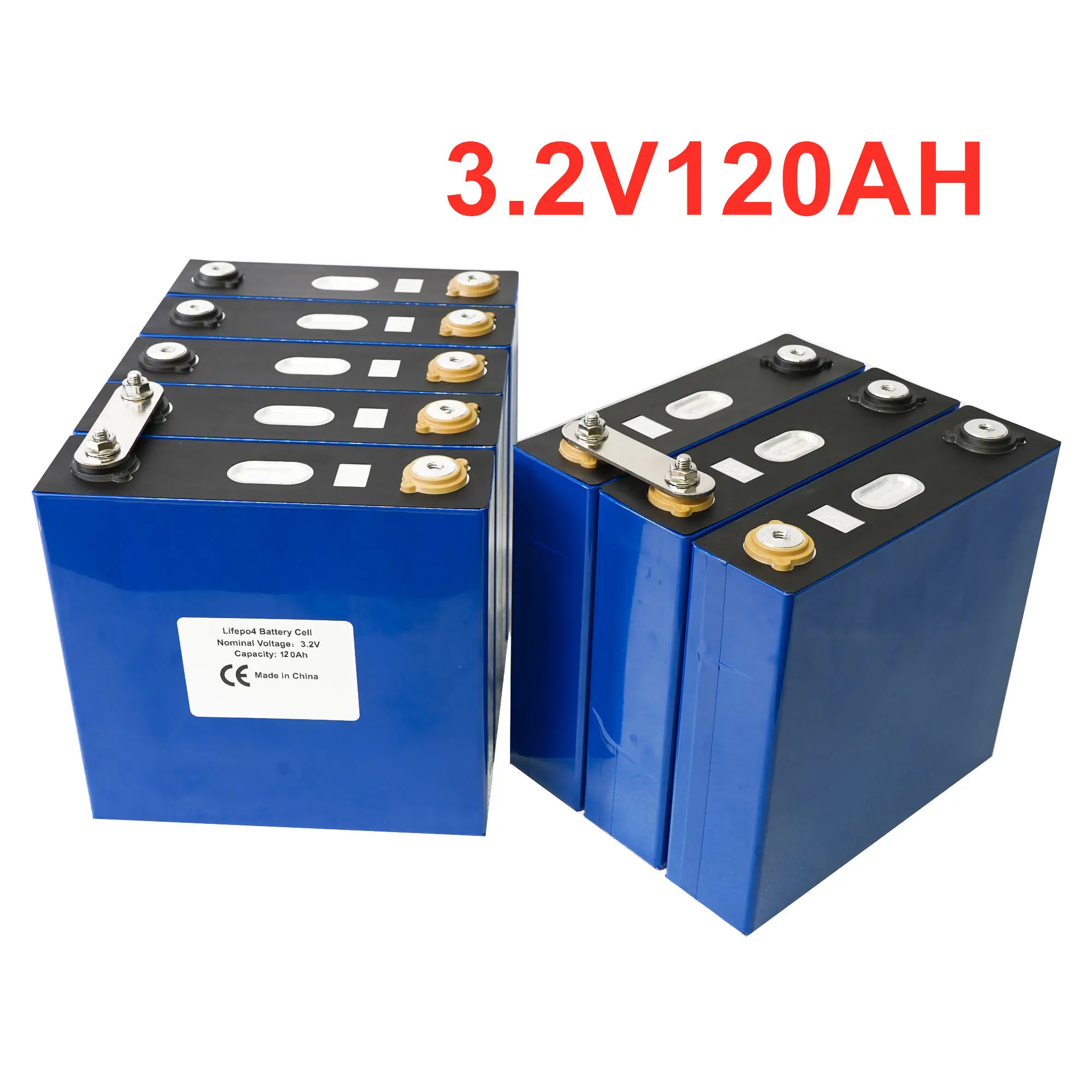 

8PCS/LOT 3.2V 120Ah lifepo4 battery Grade A Lithium Iron Phosphate not 150AH Europe US Russia local warehous fast delivery