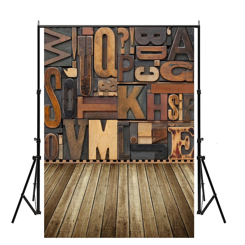 

WHISM 3d Letter Series Photography Background Cloth 3x5 Vertical Home Decoration Canvas Non-woven Base Photo Cloth