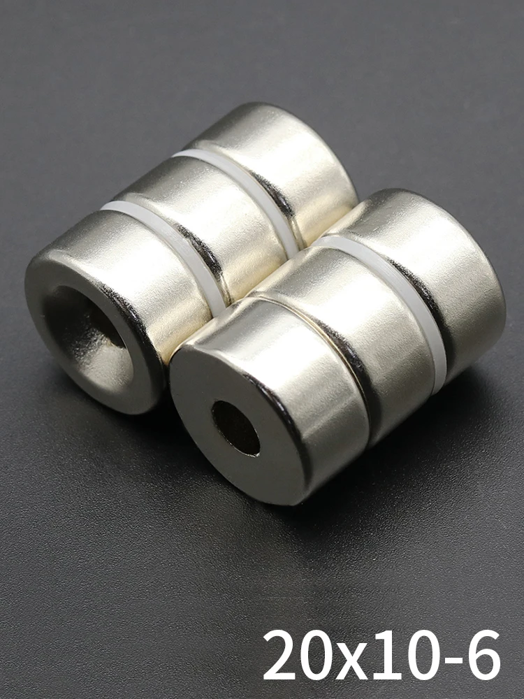 

1/2/5/10/20Pcs Round 20x10-6Neodymium Magnet 20mm x 10mm Hole 6mm NdFeB N35 Super Powerful Strong Permanent Magnetic imanes Disc