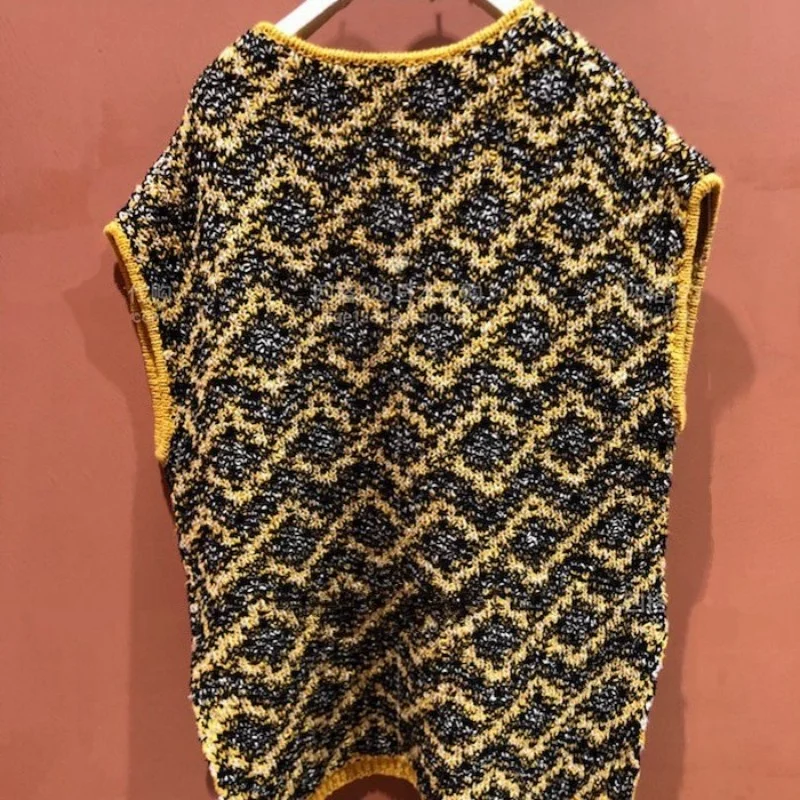 

Женский Свободный жилет в клетку, с V-образным вырезом