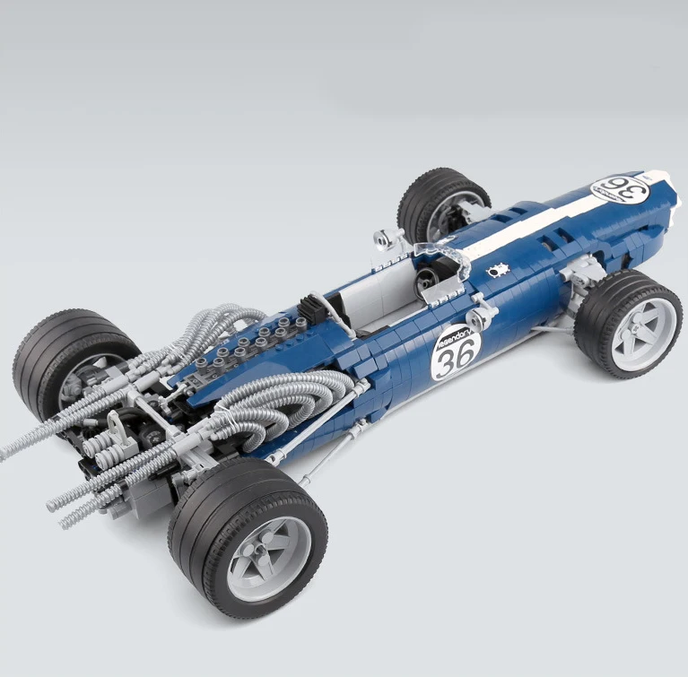 1758 шт. синий звуковой набор MK1 T1G гоночный автомобиль moc техническая модель