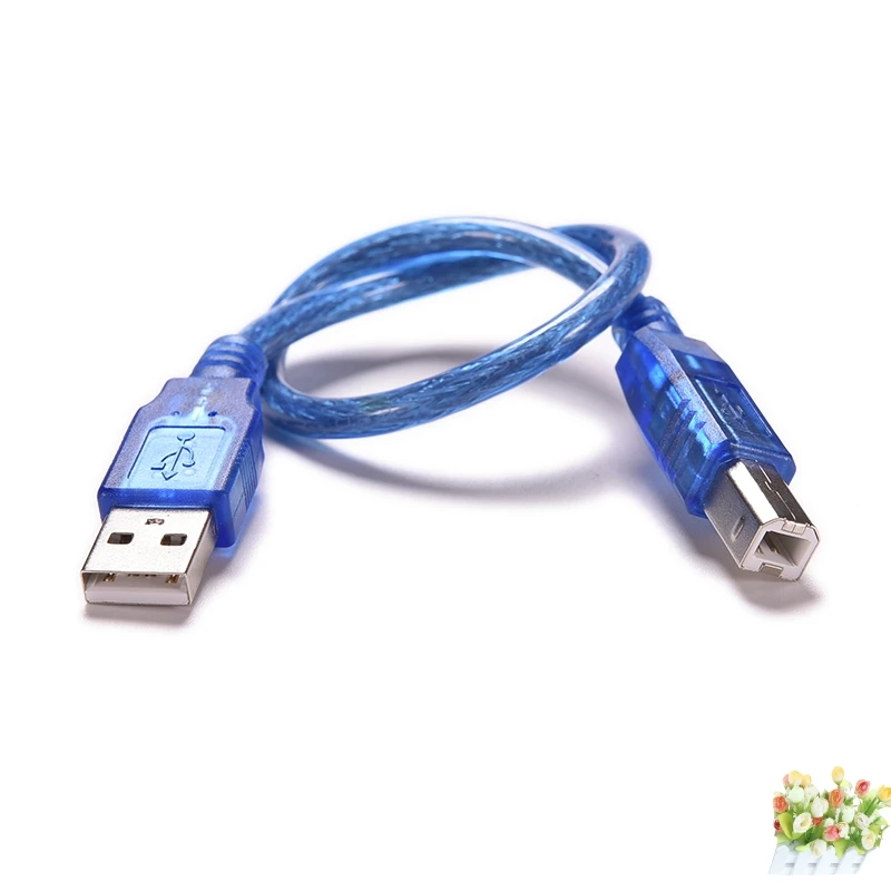 1 шт. синий высокоскоростной USB 2 0 A штекер на B Штекер кабель для передачи данных