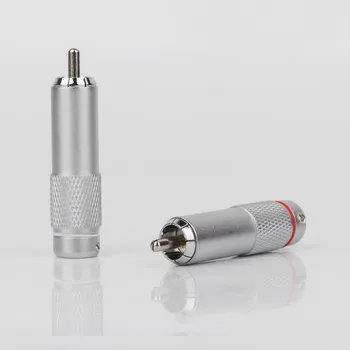 

4PCS High Quality Oyaide RCA Jack Rhodium Plated Interconnect Cable Connector Plug Signla Connector Plug