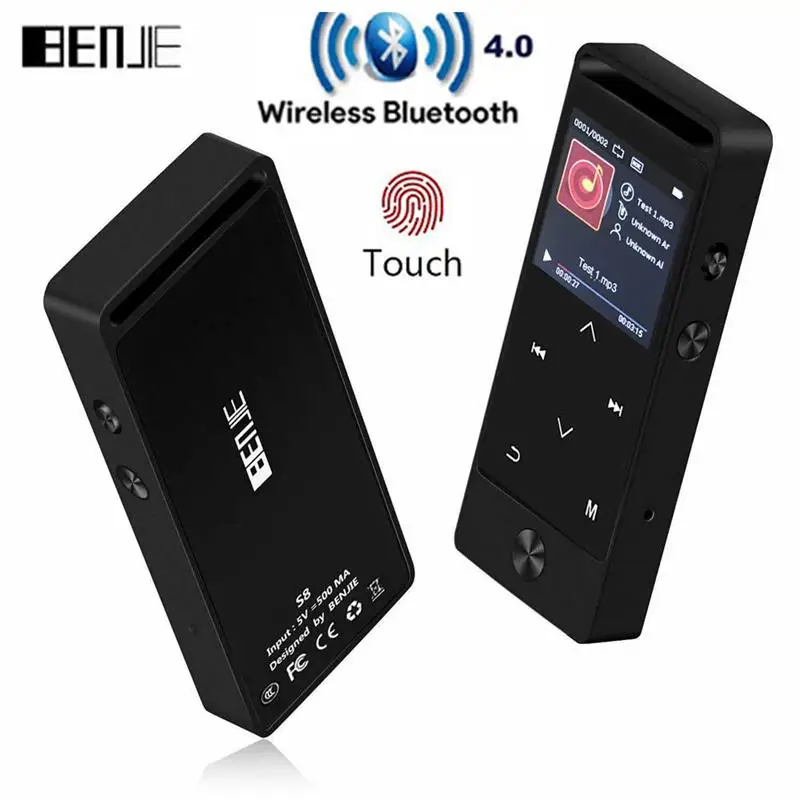 Металлический MP3-плеер 8 ГБ/16 ГБ с поддержкой sd-карты до 64 Гб HIFI MP4 музыкальный плеер без потерь с fm-радио, диктофоном, электронной книгой - Цвет: S8-Black