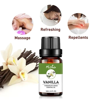 

Mishiu 10ML Vanilla Essential Oil Conditioning Allergic Skin,Normal Metabolism,Healthy Skin Essential Oil Pure Natural Diffusers