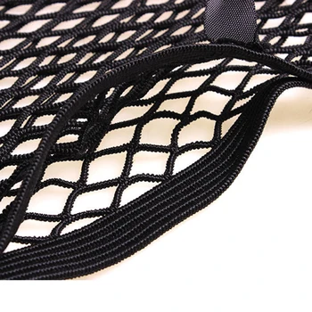 

Elastic Car Cargo Net Bag Between Car Seat Pocket With 4 Plastic Hooks