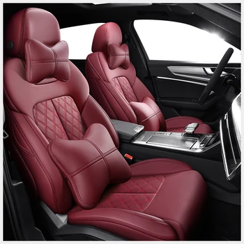 

ZHOUSHENGLEE Custom Leather car seat cover For Jaguar XJ XF XE E-PACE XFL XEL Automobiles Seat Covers cars seats protector