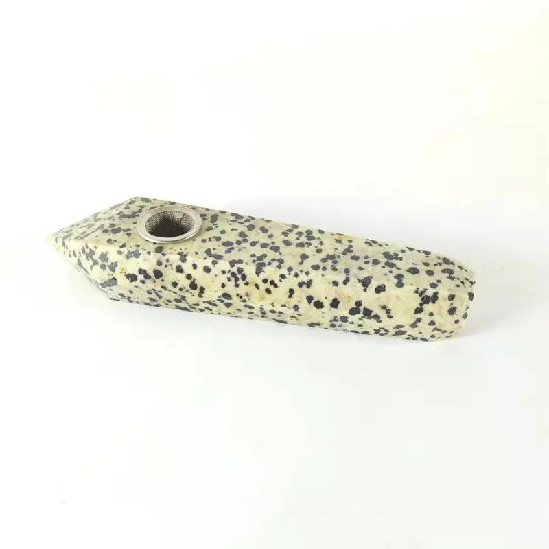 Природный Dalmation Jasper кварц драгоценный камень кристаллические курительные трубки табак для здоровое курение