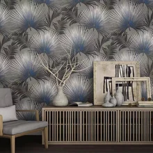 

Nordic Tropical Palm Leaf Wallpaper PVC Prepasted Waterproof Natural Wallpaper Green Plant Wall Paper Sticker Mural for Home