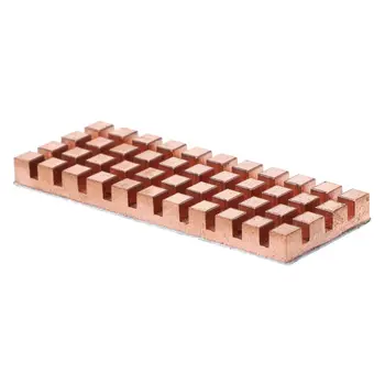 

1pc Pure Copper Heatsink Thermally Conductive Adhesive Thin Groove for M.2 2260 SSD Notebook Radiator
