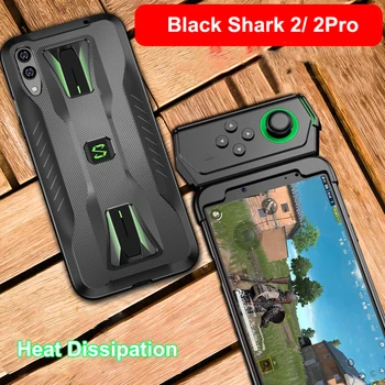 Перейти на Алиэкспресс и купить Для Xiaomi Black Shark 2 Pro 2 Чехол Мягкий ТПУ противоударный теплоотвод игровой чехол для Black Shark 2 Funda поддержка геймпада
