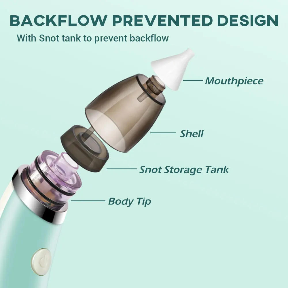 Tanie Baby Aspirator Bebe czyścik do nosa Kid elektryczny aspirator do nosa noworodek Sucker Cleaner Sniffling Safe higieniczny Aspirator do nosa