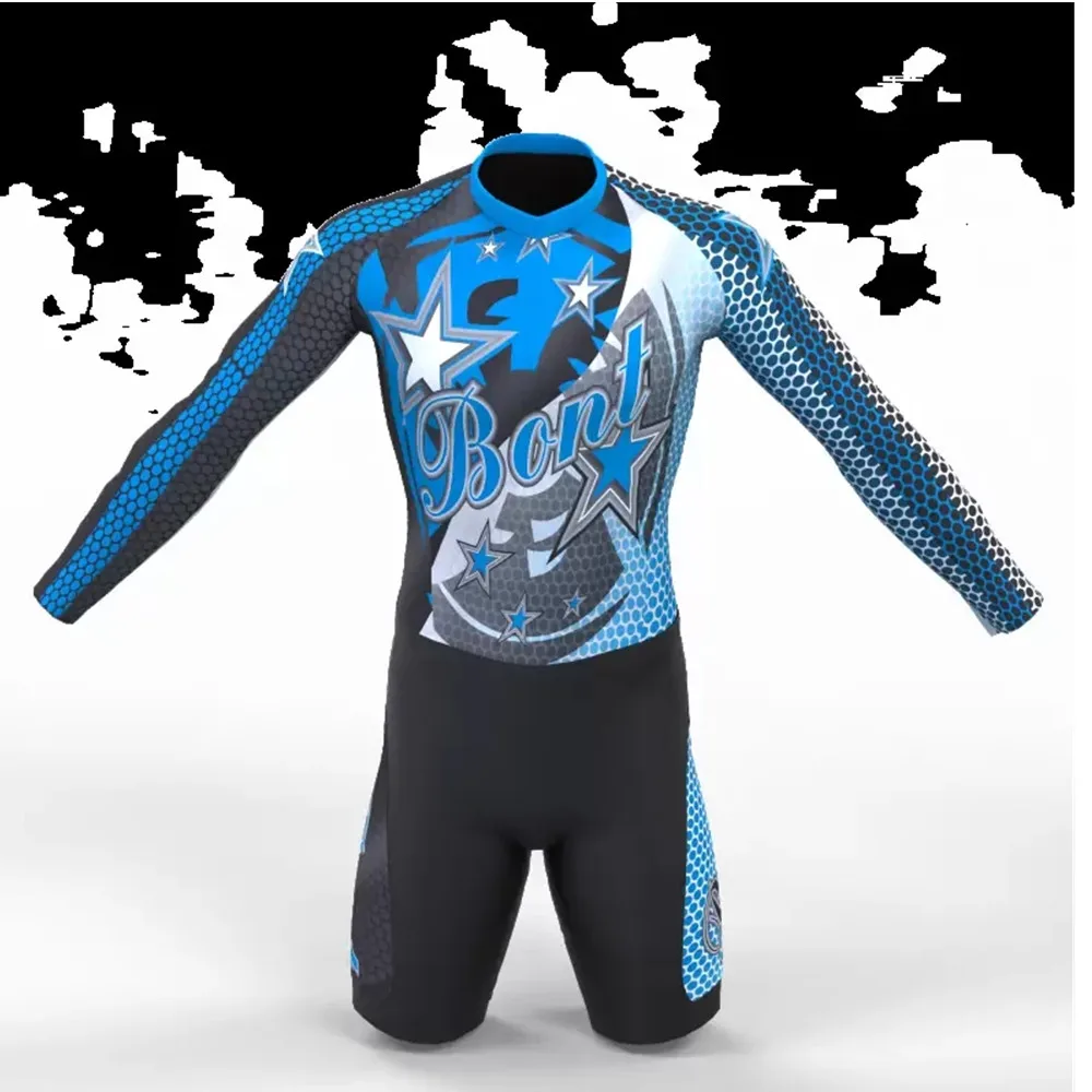 Cycling suit sports bodysuit skating jumpsuit Powerslide Racing Suit Speed Inline Roller Skate Skinsuit Cycling Skinsuit Mens Triathlon Roller Skating Jumpsuit