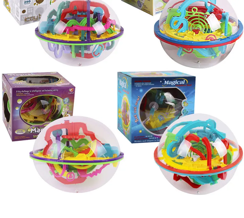 Bola de Quebra-cabeça de Labirinto Infantil de Labirinto Brinquedo de Equilíbrio Lógica para Presentes para Crianças 100 a 299 Brinquedo Intelectual Capacidade Níveis 3d 5 Cubos mágicos