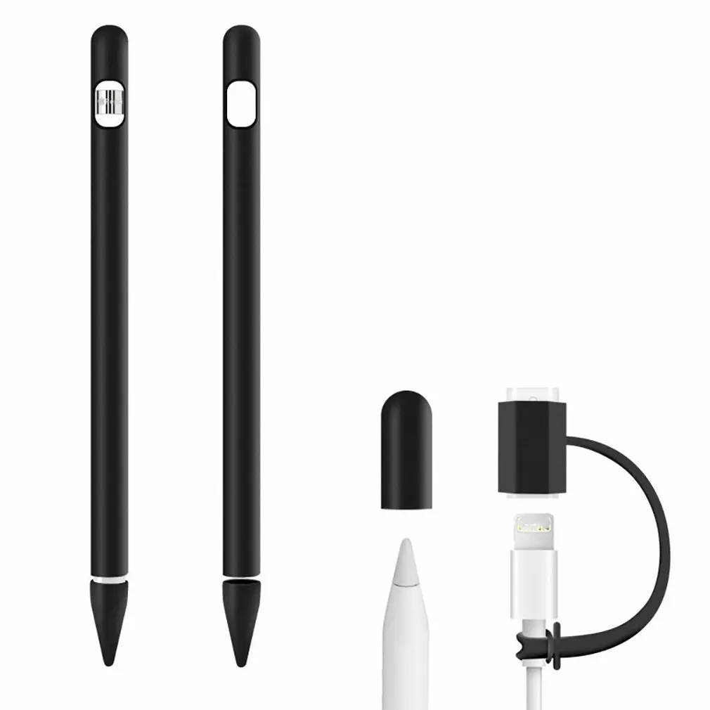 Цветной мягкий силиконовый совместимый для Apple Pencil чехол совместимый для iPad Tablet стилус защитный чехол